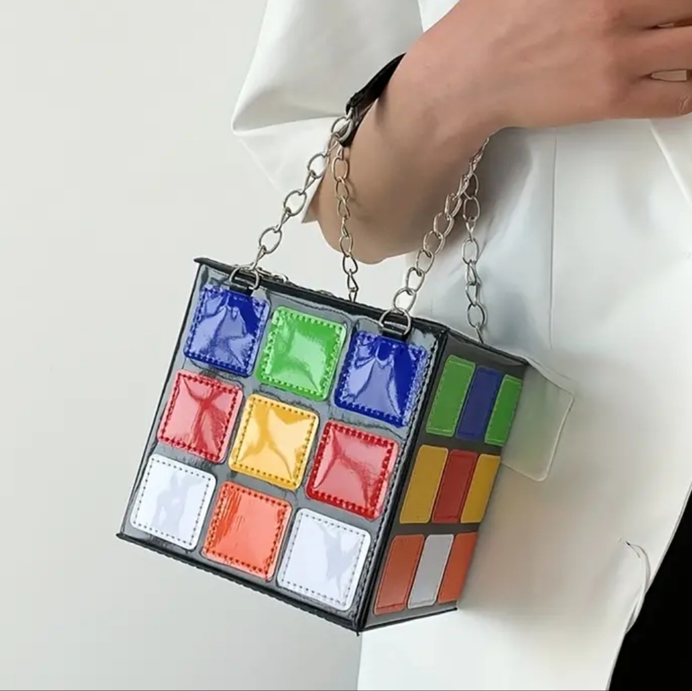 NWT RUBIK'S CUBE BAG ❤️💙💚🧡🤍💛 - Picture 13 of 17